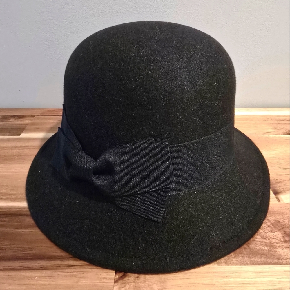 Inc International Concepts Modern Bow Cloche Hat - Black